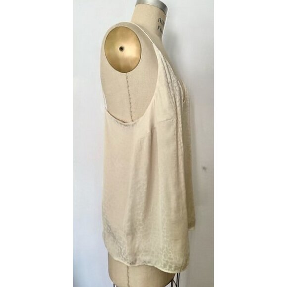 H&M BEIGE LEOPARD PRINT V-NECK SPAGHETTI STRAP SILKY CAMISOLE 16 NWT - Picture 3 of 8